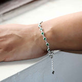 Sparkling Green 925 Sterling silver bracelet for women