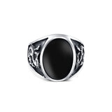 Black Dragon Sterling Silver Ring for Men