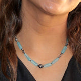 IndraNeel – Blue Onyx stone Necklace for women
