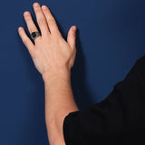 Melanite 925 Sterling Silver Ring for Men