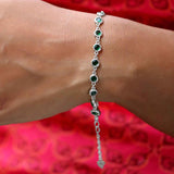 Sparkling Green 925 Sterling silver bracelet for women