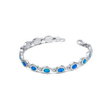 Blue Joy Sterling Silver Bracelet for Women with Australian Opal
