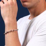 Rudrakshakavach 925 Sterling Silver Bracelet for Men