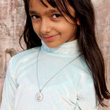 Dolly 925 Sterling Silver Pendant and Chain Set for Girls