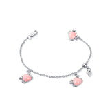 Pinky Crabs Sterling Silver Bracelet for Babies