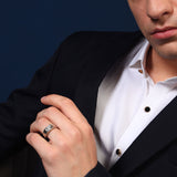 Olympus Sterling Silver Ring for Men with Zirconia