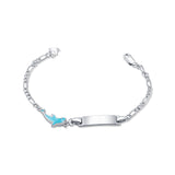 Blue Dolphin Sterling Silver Bracelet for Babies