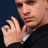 Olympus Sterling Silver Ring for Men with Zirconia