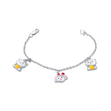 Dolly n Teddy Charms Sterling Silver Bracelet for Babies