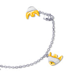 Adorable Yellow Fish Sterling Silver Bracelet for Babies