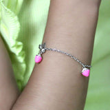 Pink Nutty Nut Sterling Silver Bracelet for Babies