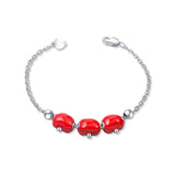 Mouth-watering Apples Sterling Silver Bracelet for Babies