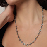 Lucky Bloom 925 Sterling Silver Oxidised Necklace