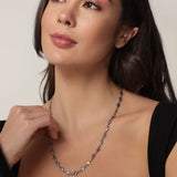 Lucky Bloom 925 Sterling Silver Oxidised Necklace
