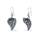 Calla Lily Flower Oxidised Silver Dangler Earring for Women