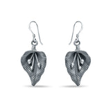 Calla Lily Flower Oxidised Silver Dangler Earring for Women