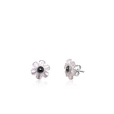 Pearly Blossom Silver Studs