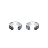 Maya Sterling Silver Toe Rings for Women with Marcasite