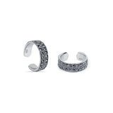 Maya Sterling Silver Toe Rings for Women with Marcasite