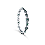 Pankti Sterling Silver Kada for Women with Emerald