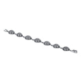 Parnavali Bracelet for Women in Sterling Silver with Marcasite