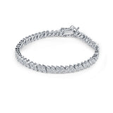 Prakriti Sterling Silver Tennis Bracelet for Women with Zirconia
