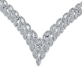 Simmery Petals Sterling silver Necklace for women with zirconias