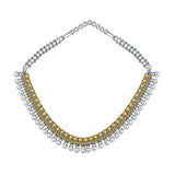 Chandrakala Sterling Silver Dual-finish Necklace for Women