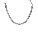 Eshana Sterling Silver Oxidised Necklace for Women