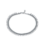 Ambika Sterling Silver Oxidised Necklace for Women