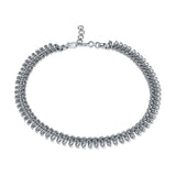 Paisley Sterling Silver Oxidised Necklace for Women