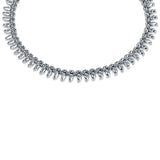 Ambika Sterling Silver Oxidised Necklace for Women