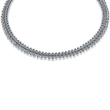 Ambi Bel Sterling Silver Oxidised Necklace for Women