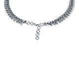 Paisley Sterling Silver Oxidised Necklace for Women