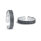 Titliyan Sterling Silver Oxidised Thumb Toe Ring for Women