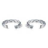 Knotted Rope Sterling Silver Toe Ring for Women