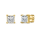 Glitzy Lady Rose-Gold Sterling Silver Studs for Women