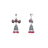 Trishima  Silver Jhumka for women with Ruby