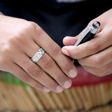 Dynamic Silver Watch Style Ring for Men