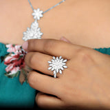 Flowery Affair Silver Ring for Women