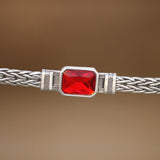 Red Luxe 925 sterling silver Turkish Bracelet for men