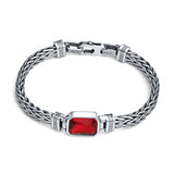 Red Luxe 925 sterling silver Turkish Bracelet for men