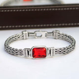 Red Luxe 925 sterling silver Turkish Bracelet for men