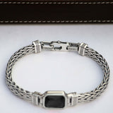 Black Luxe 925 sterling silver Turkish Bracelet for men