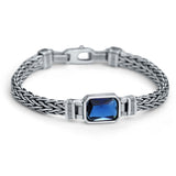 Blue Luxe 925 sterling silver Turkish Bracelet for men