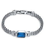 Blue Luxe 925 sterling silver Turkish Bracelet for men