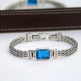 Blue Luxe 925 sterling silver Turkish Bracelet for men