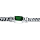 Green Luxe 925 sterling silver Turkish Bracelet for men