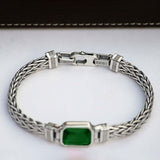 Green Luxe 925 sterling silver Turkish Bracelet for men