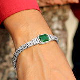 Green Luxe 925 sterling silver Turkish Bracelet for men